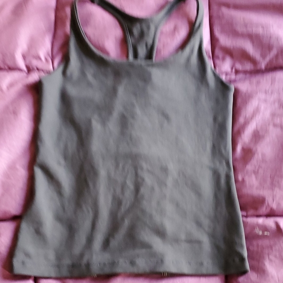 Vintage Brasil Sul gray yoga / jean pants & embossed tank S/M w long 33" inseam - Picture 6 of 8